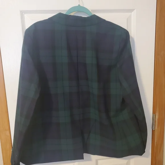 J. Crew Black Watch Tartan One Button Blazer - Picture 3 of 3